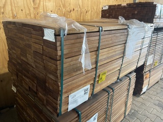 Ca. 147x Guyana Teak Planken Geschaafd, 25x145mm, lengte 155cm
